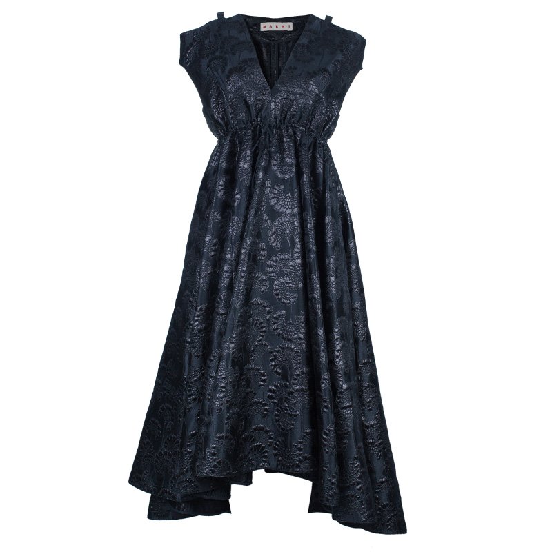 Pre Owned Marni Oriental Brocade Structured Gown S