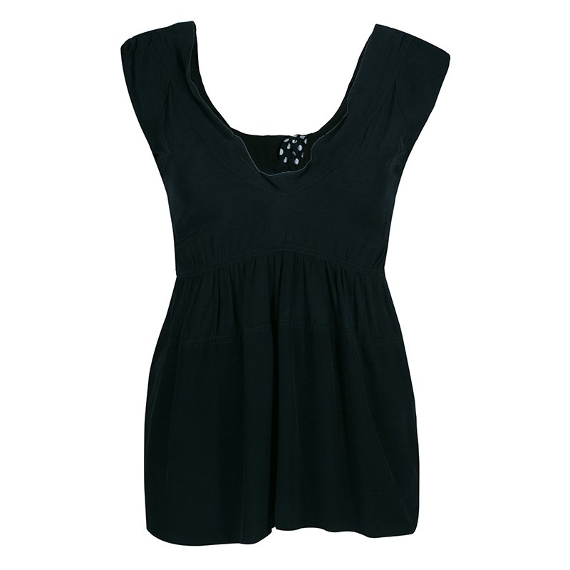 Pre Owned Marni Black Silk Sleeveless Top S