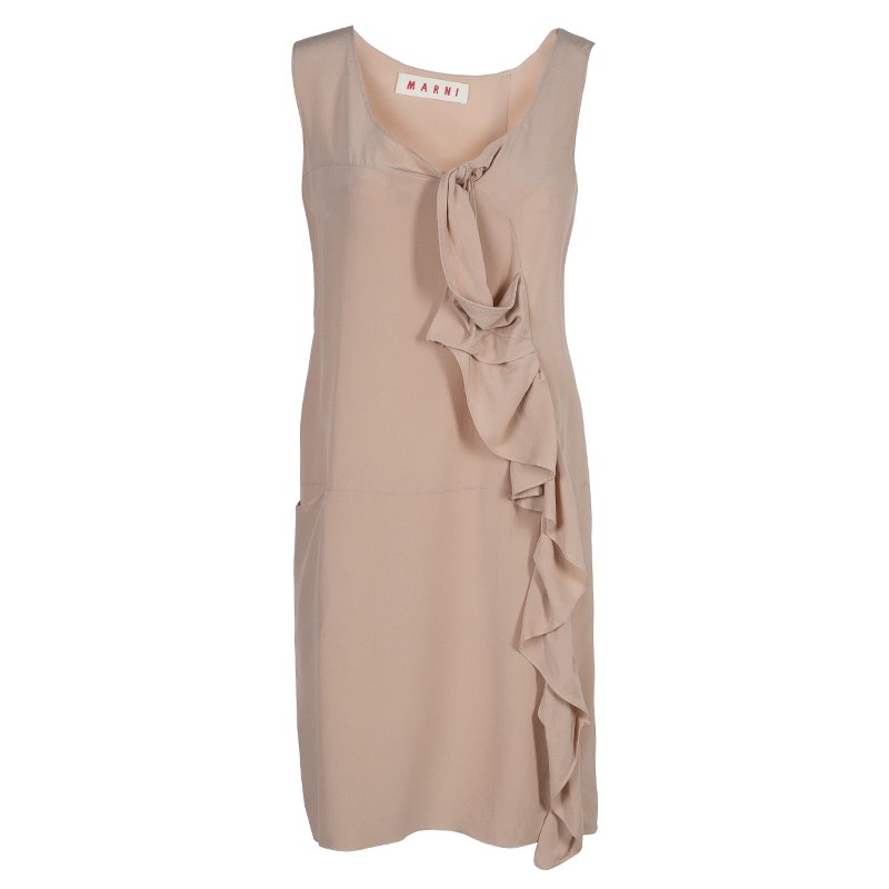 Pre Owned Marni Blush Pink Silk Dress M