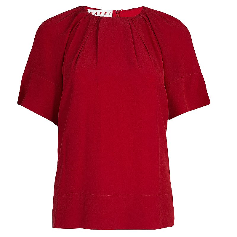 Pre Owned Marni Red Silk Top S
