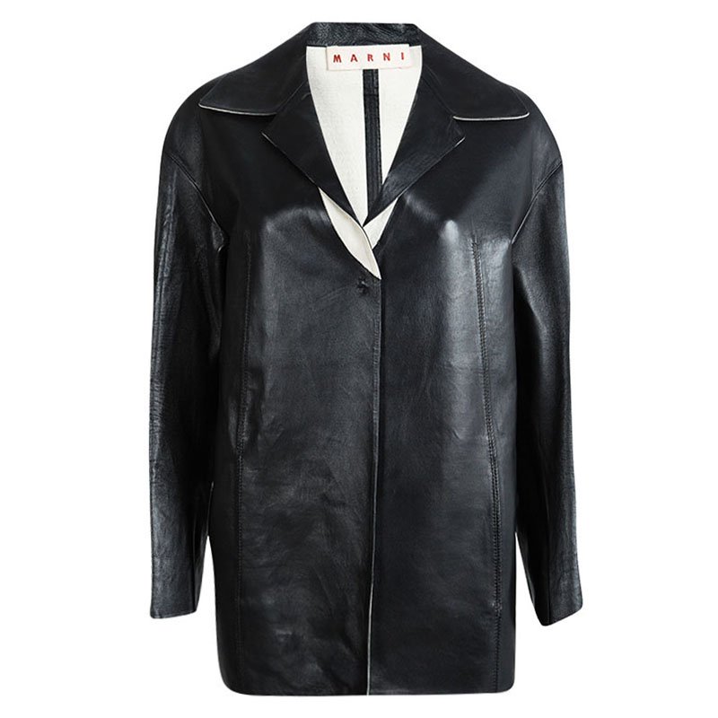 Marni Black Leather Jacket S Marni | TLC