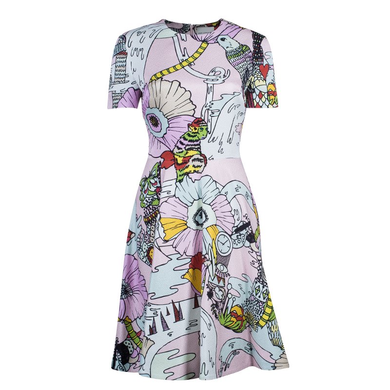 Pre Owned Mary Katrantzou Multicolor Graphic Print Dress M