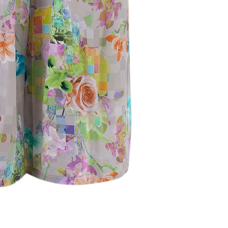 Pre Owned Matthew Williamson Printed Button Down Shirt Dress M