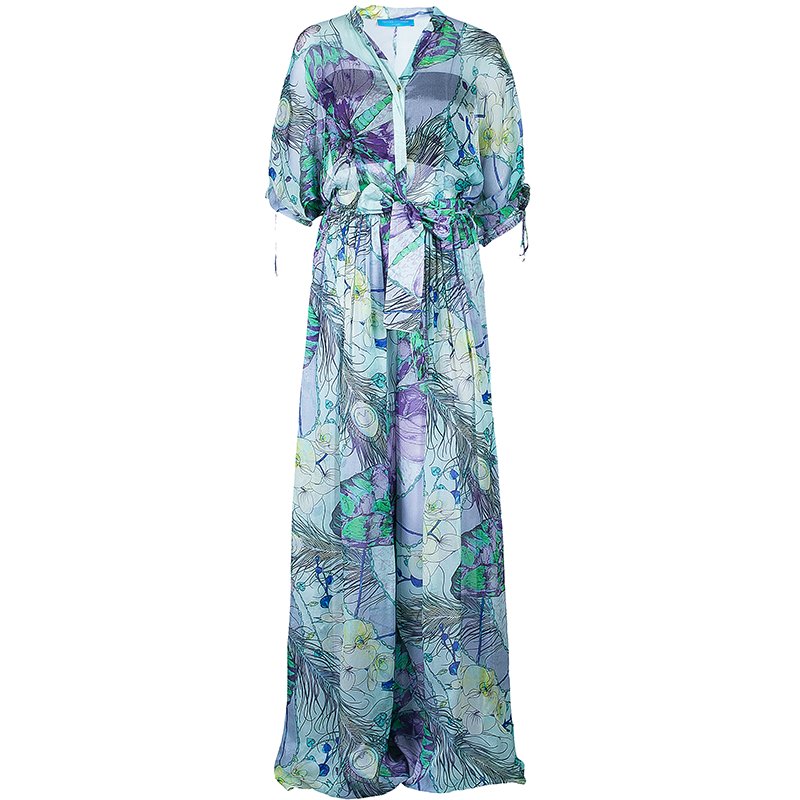 Matthew Williamson Multicolor Floral Print Jumpsuit M