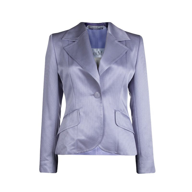 Pre Owned Max Mara Lilac Fitted Blazer M