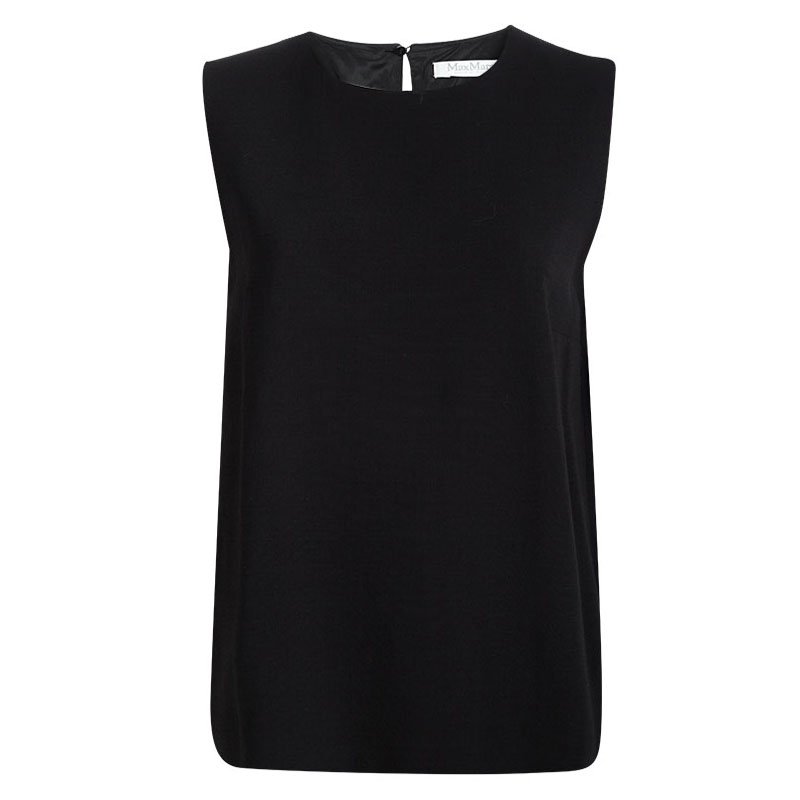 Pre Owned Max Mara Black Sleeveless Top M