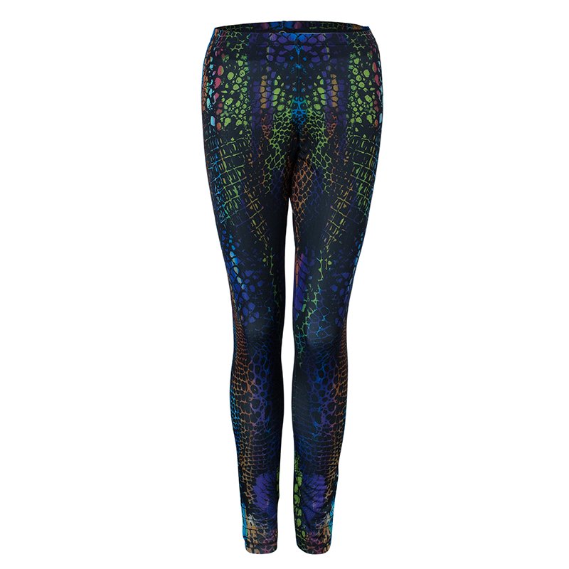 McQ Alexander McQueen Multicolor Kaleidoscope Crocodile Leggings