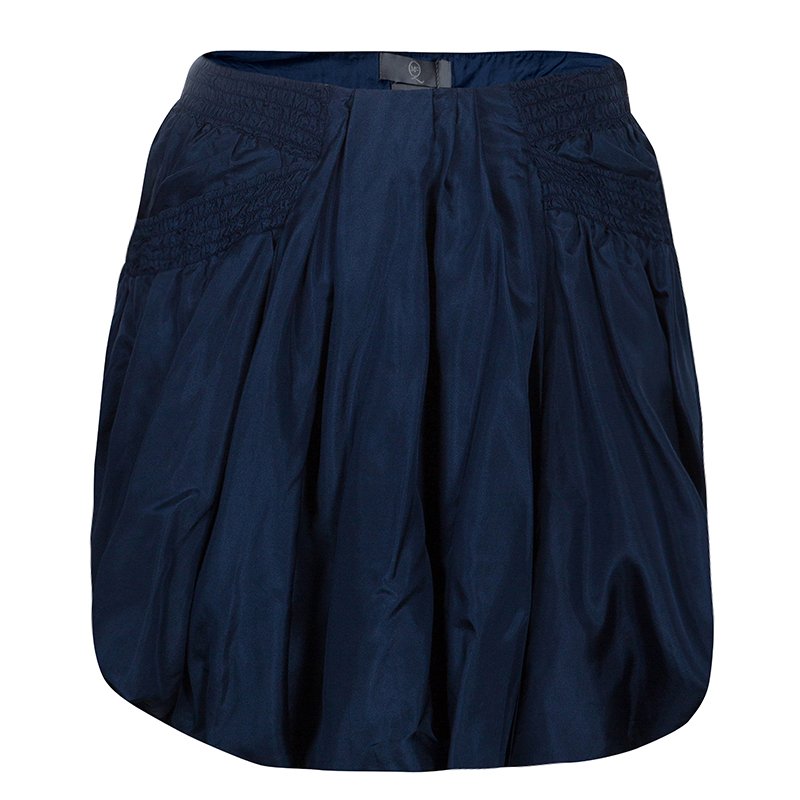 Pre Owned McQ by Alexander McQueen Blue Bubble Skirt S