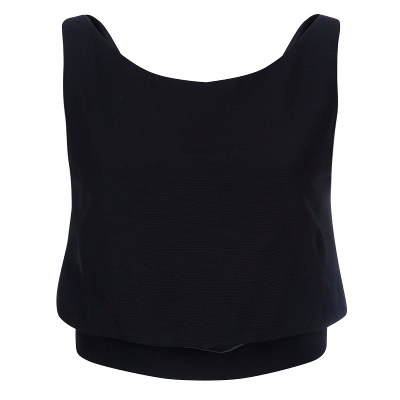 Pre Owned McQ by Alexander McQueen Black Crop Top S