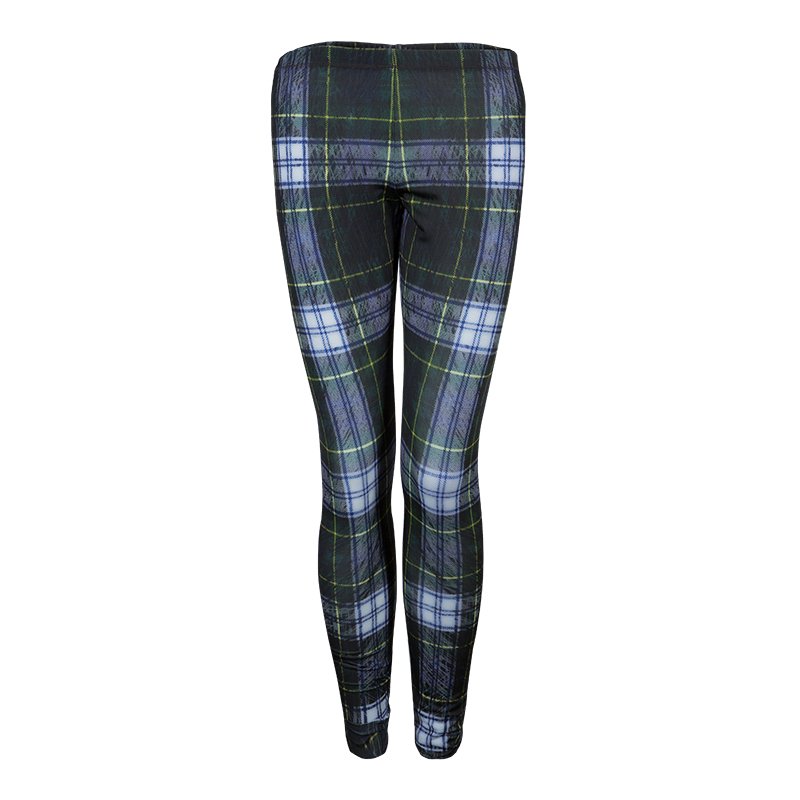 Pre Owned McQ by Alexander McQueen Multicolor Checked Tartan Leggings S