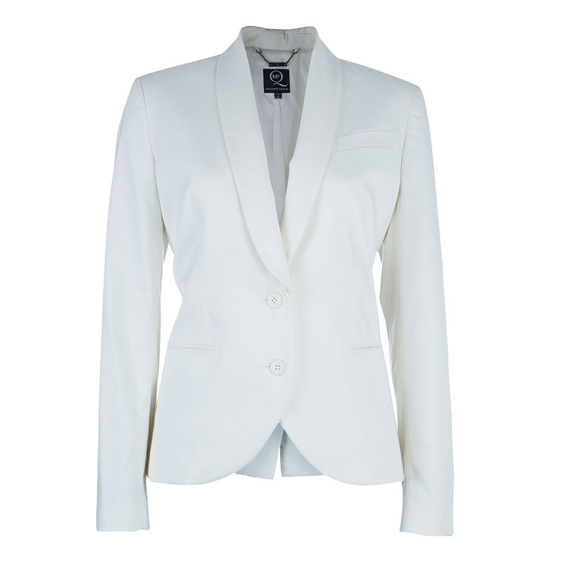Pre Owned McQ By Alexander McQueen White Tailored Blazer M