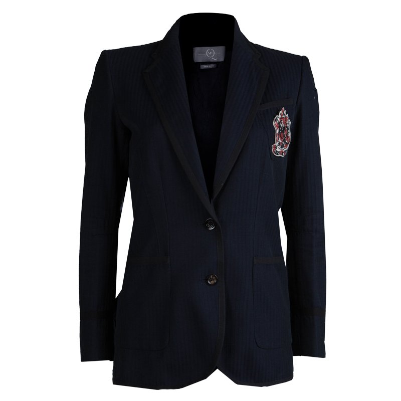 Pre Owned McQ By Alexander McQueen Navy Blue Blazer S