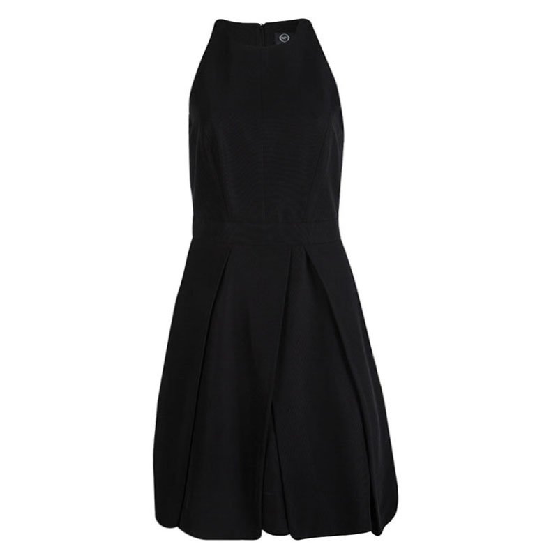 McQ By Alexander McQueen Black Pleat Detail Sleeveless Dress S