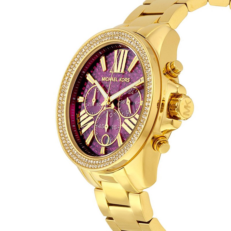 Shop OWS  Michael Kors Womens Lauryn Purple Dial Watch  MK4437  Stainless steel case Stainless steel bracelet Purple dial Quartz  movement now exclusively available at AbouTime Outlets  Buy Michael Kors