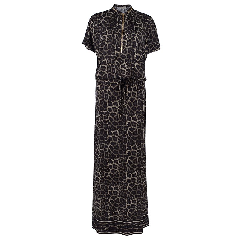 michael kors leopard maxi dress