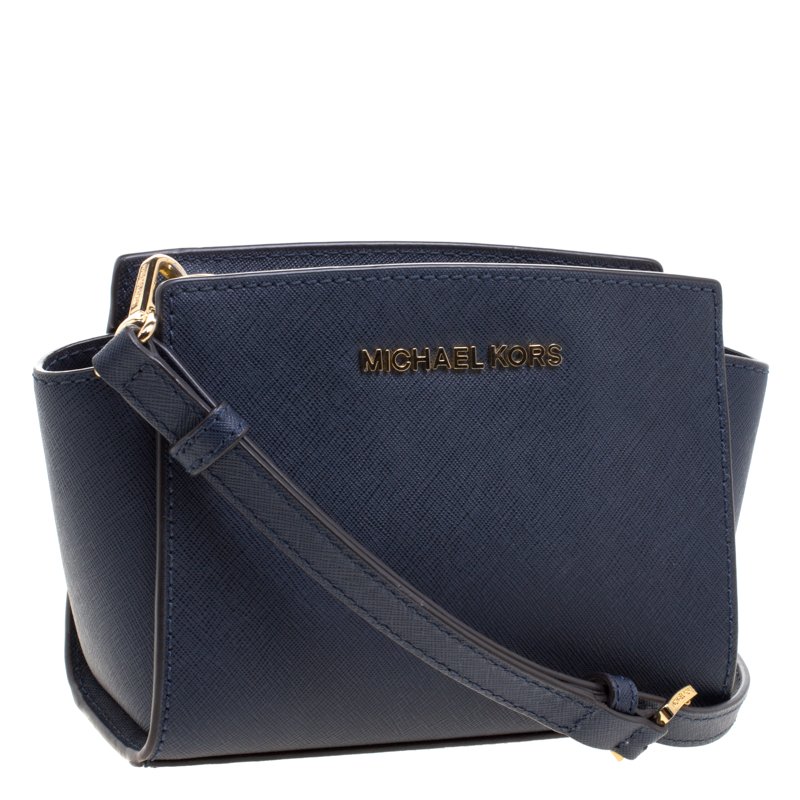 michael kors crossbody navy blue