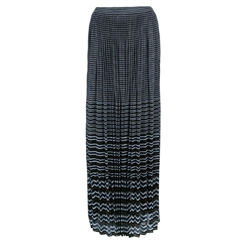 مملوكة مسبقًا Missoni Multicolor Striped Knit Maxi Skirt M