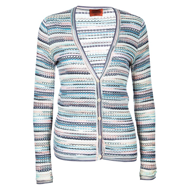 Pre Owned Missoni Multicolor Cardigan L