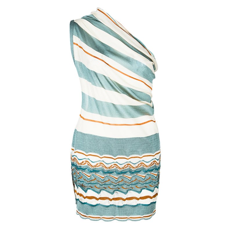 Pre Owned Missoni Multicolor One Shoulder Dress M