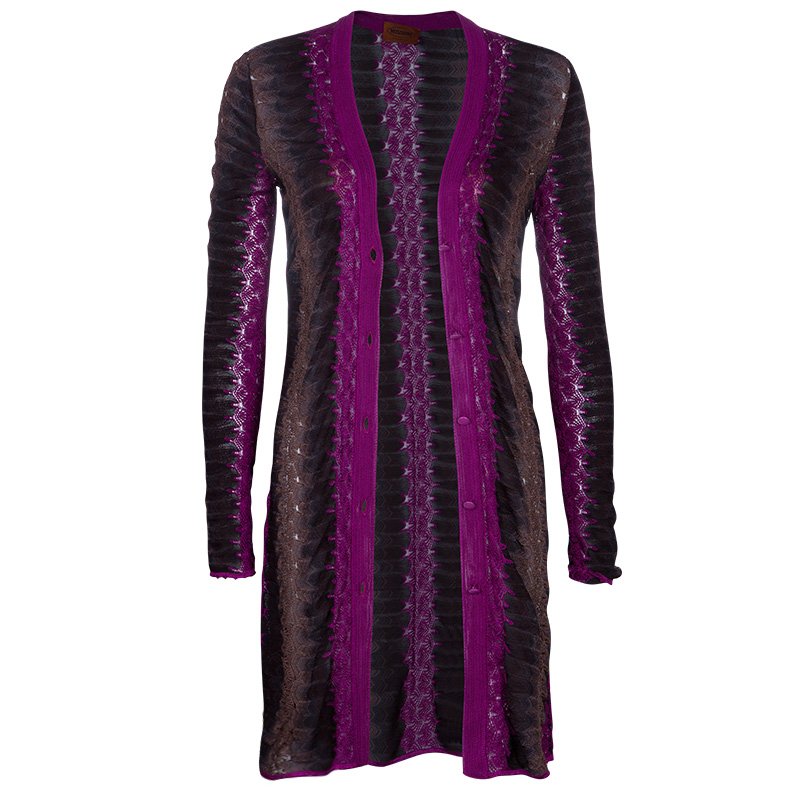 Pre Owned Missoni Multicolor Long Cardigan S