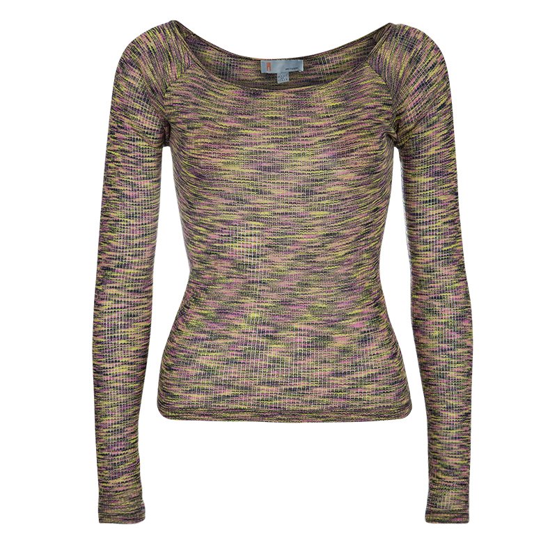 Pre Owned Missoni Multicolor Off-Shoulder Top S