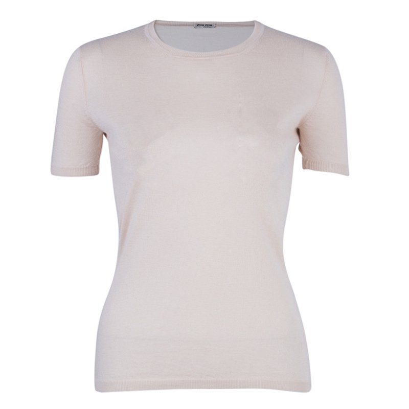 Miu Miu Beige Knit Top S
