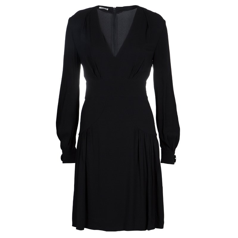 مملوكة مسبقًا Miu Miu Black Long Sleeve Dress XS