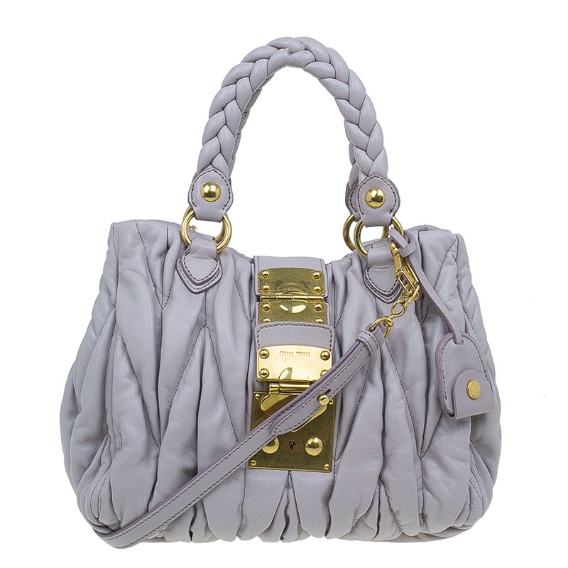 miu miu matelasse bauletto bag