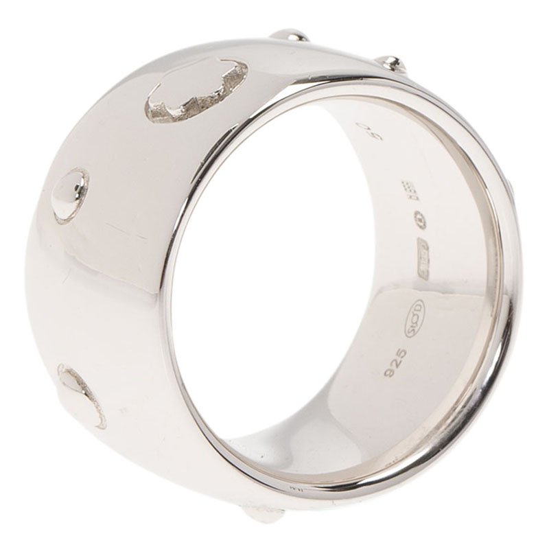 Pre Owned Montblanc Silver Band Ring 50