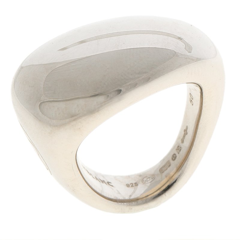 Pre Owned Montblanc Caresse of a Star Silver Ring Size 50