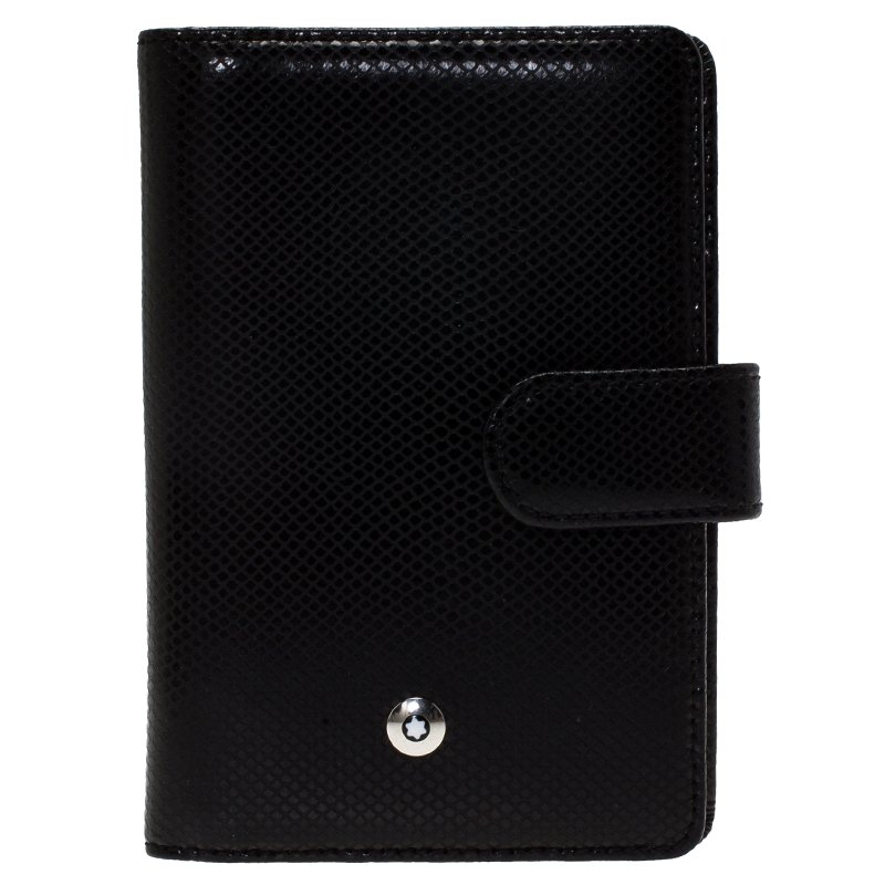 Montblanc Black Leather Clasp Business Card Holder