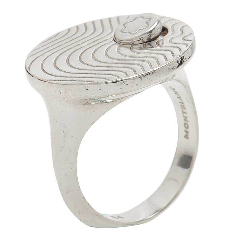 Montblanc Star Collection Exploding Star Silver Ring Size 52