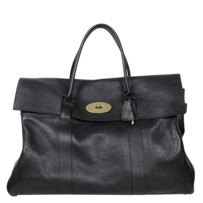 Mulberry Black Leather Piccadilly Travel Bag