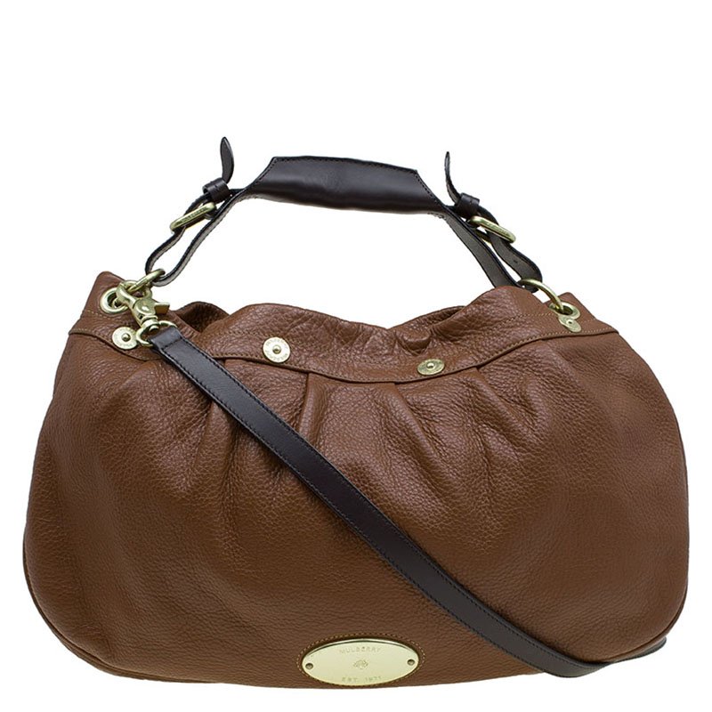 Mulberry Chocolate Brown Pebbled Leather Mitzy Hobo Mulberry | The ...