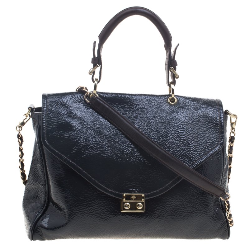 Mulberry Black Patent Leather Neely Top Handle Bag Mulberry | TLC