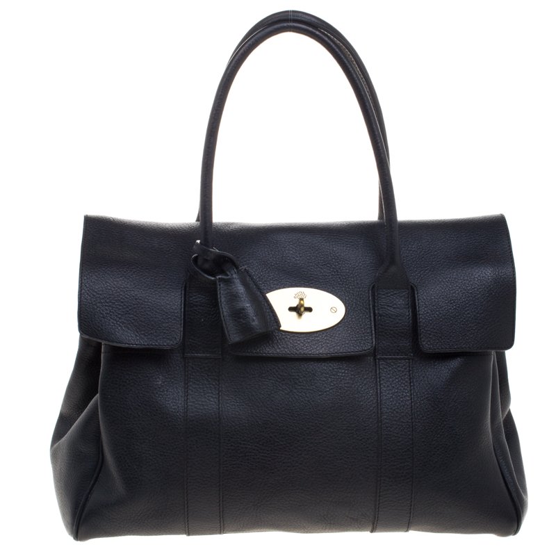 Mulberry Black Leather Bayswater Satchel