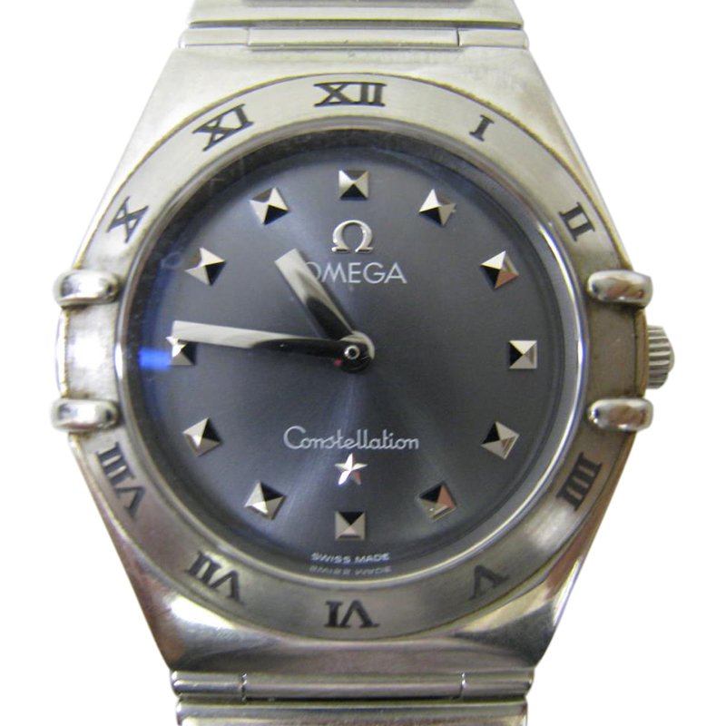 Pre Owned Omega Blue Mother of Pearl Stainless Steel Constellation My Choice Women's Wristwatch 24MM