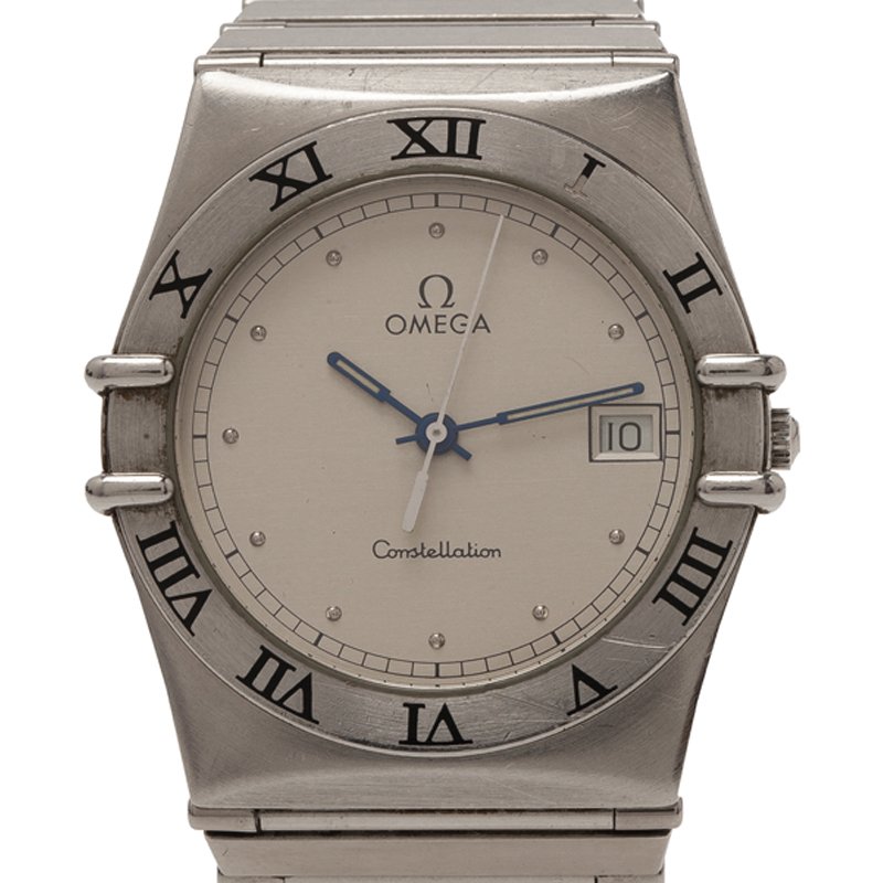 Pre Owned Omega Silver Stainless Steel Constellation 1448 Women’s Wristwatch 33MM