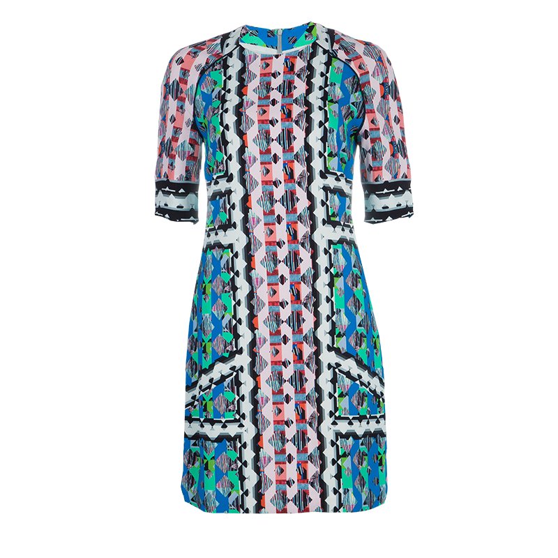 Pre Owned Peter Pilotto Printed Knee-Length Dress M