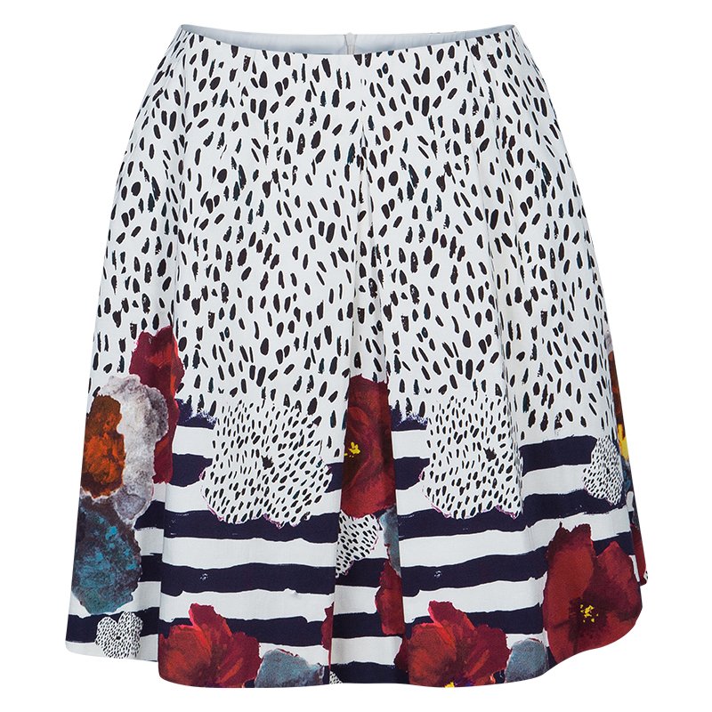 Pre Owned Philosophy Multicolor Floral Printed Skirt M