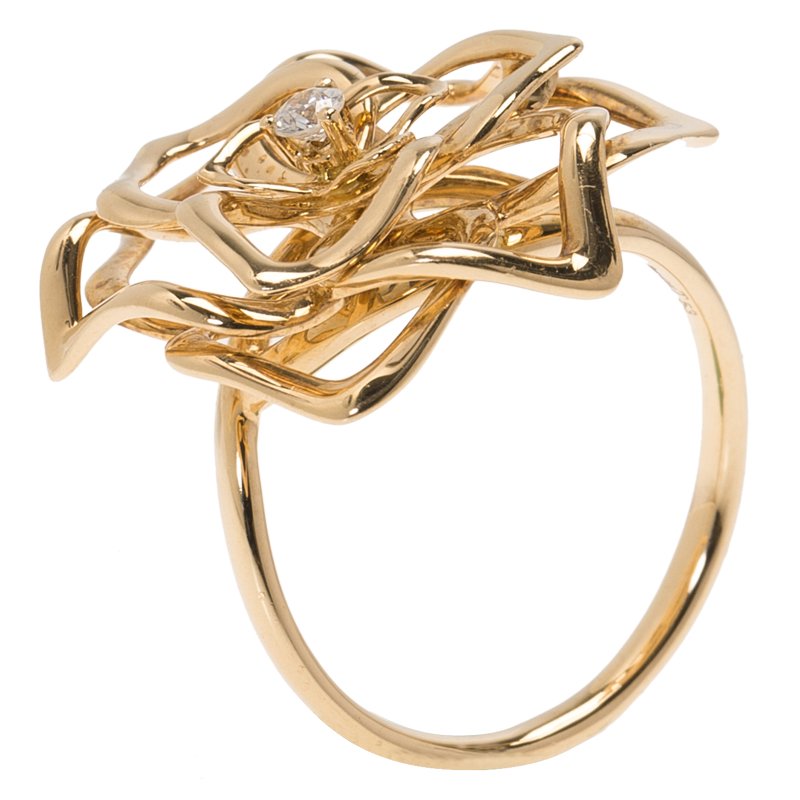 Piaget Rose Diamond Rose Gold Ring Size 53