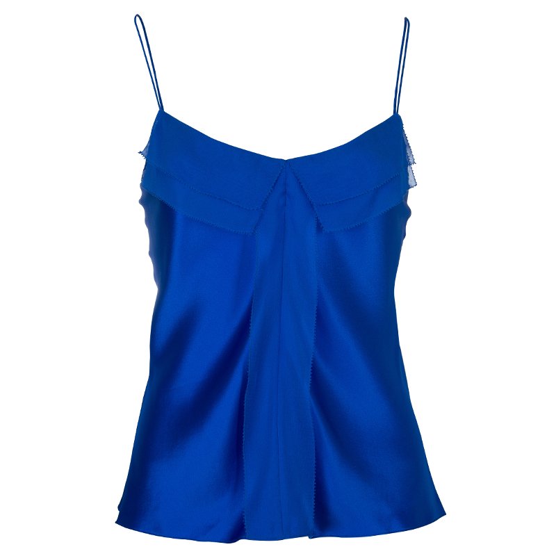 Prabal Gurung Blue Silk Cami Top S