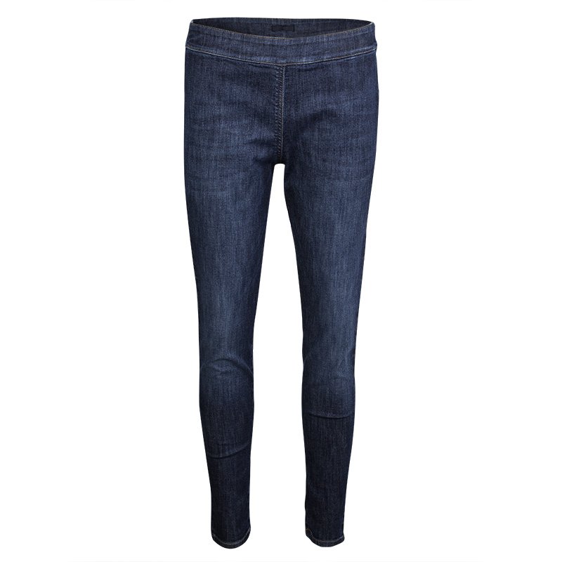 Prada Indigo Dark Wash Faded Effect Denim Skinny Jeans S/M