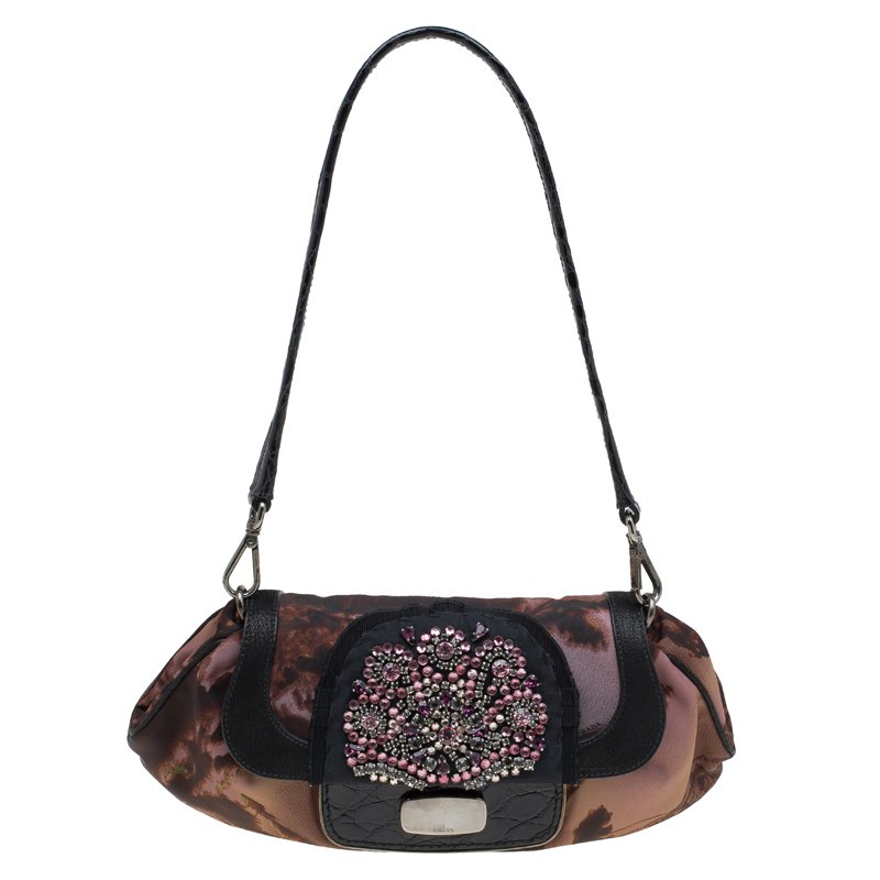 Prada Multicolor Nylon Embellished Flap Bag Prada | The Luxury Closet