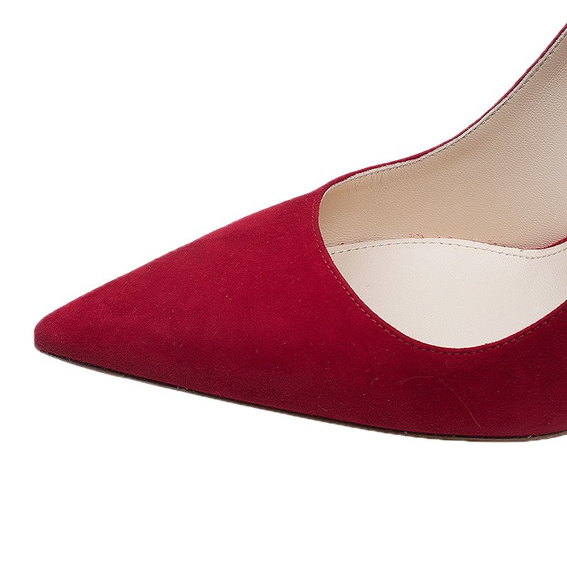prada red suede pumps