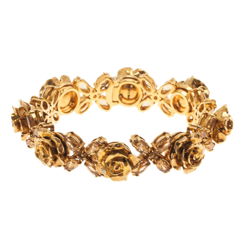 Prada Rose Gold Tone Crystal Bracelet