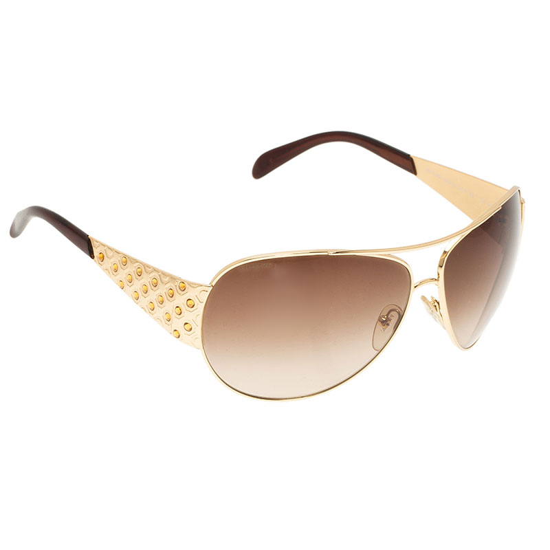 Prada Gold SPR 65I Sunglasses