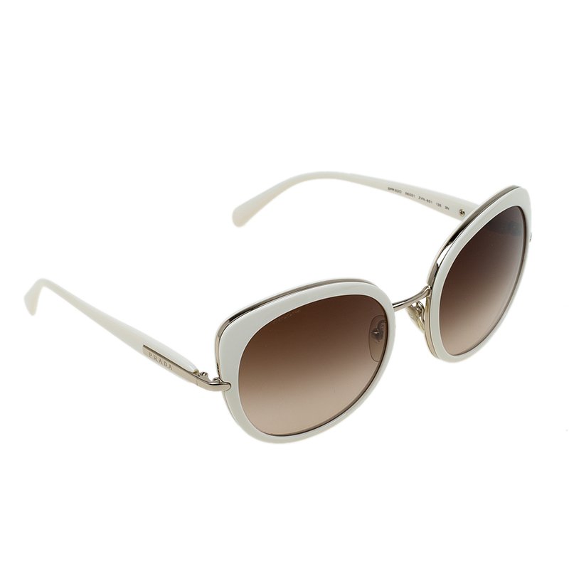 Prada Off White SPR 520 Cat Eye Sunglasses
