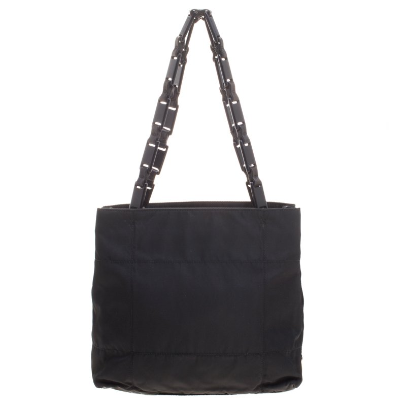 Pre Owned Prada Black Nylon Vintage Tote