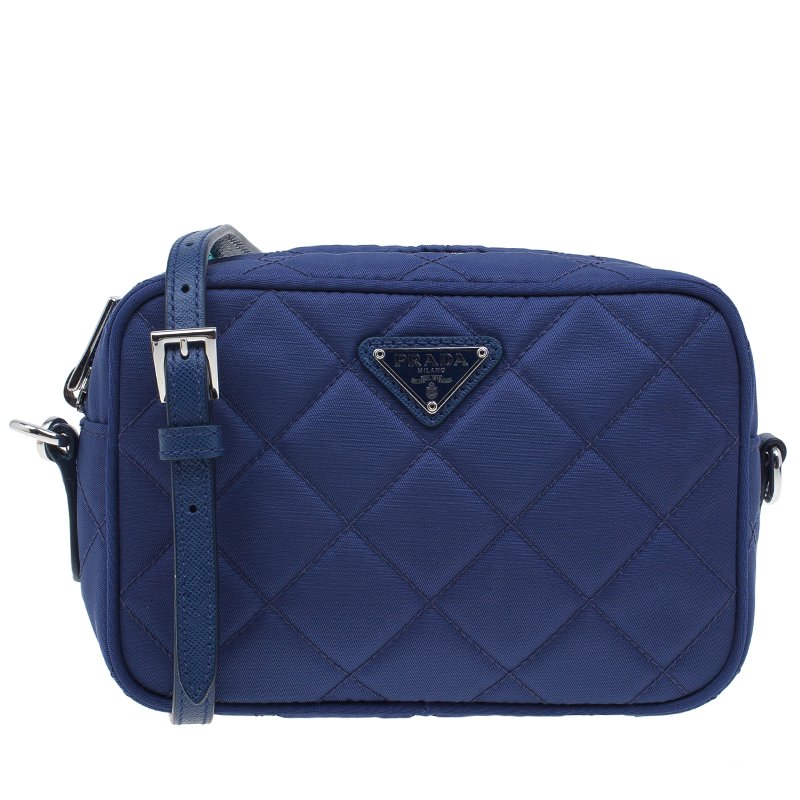 prada blue sling bag
